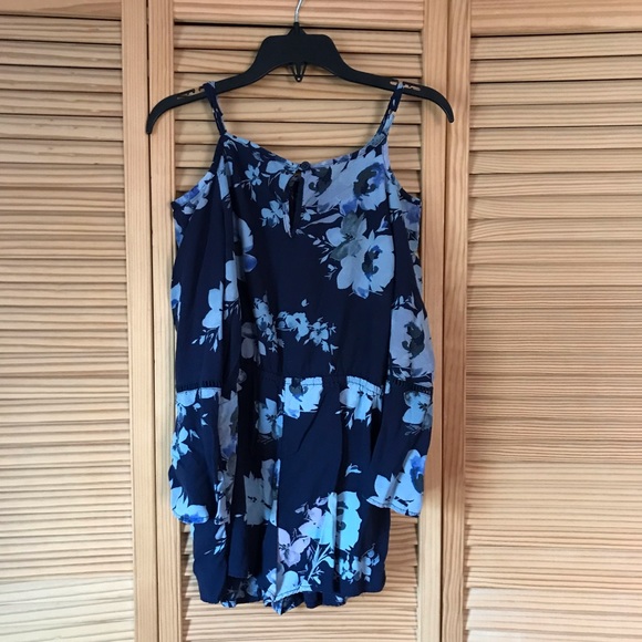 Children’s Place Off The Shoulder Flowered Romper - Picture 2 of 3